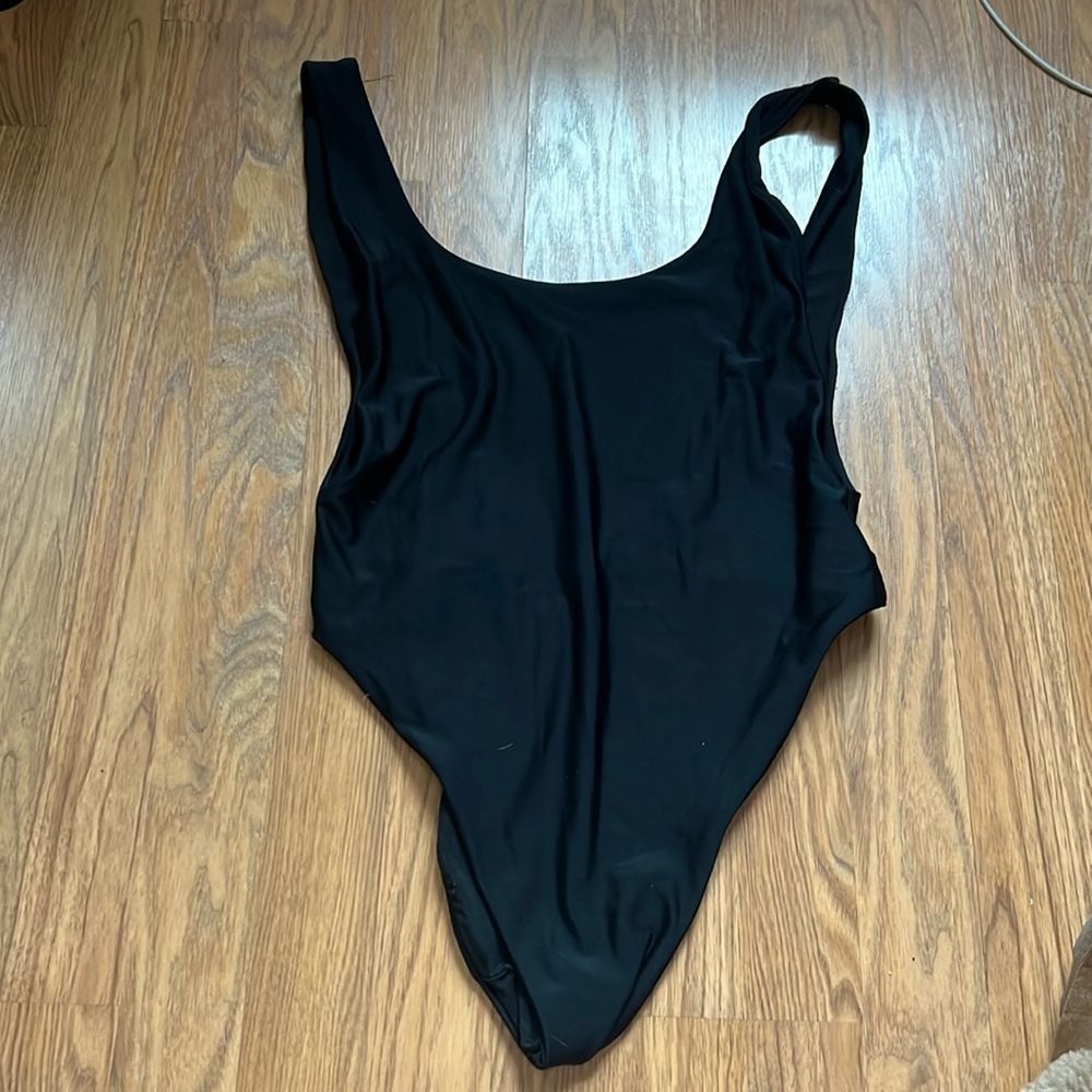 Aerie scoop neck swimsuit black